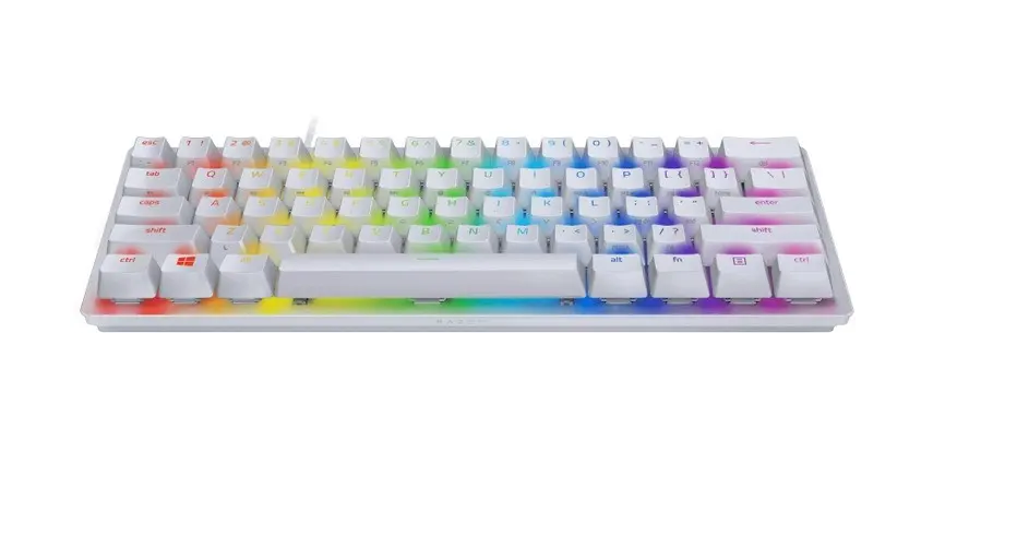 Клавіатура дротова Razer Huntsman Mini Mercury Red Switch RU USB White - фото 2