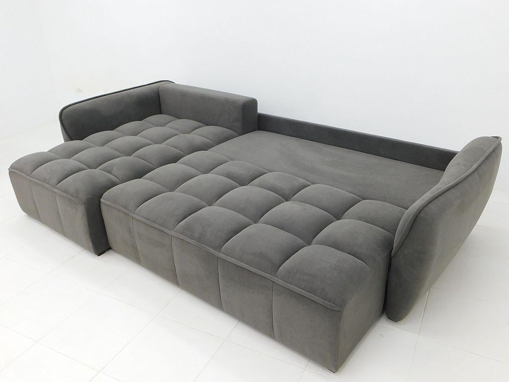 Диван розкладний у вітальню/спальню кутовий Вуді Конті з короткою боковиною дерево/ламінована ДСП/тканина Сірий - фото 4 Диван розкладний у вітальню/спальню кутовий Вуді Конті з короткою боковиною дерево/ламінована ДСП/тканина Сірий - фото 4