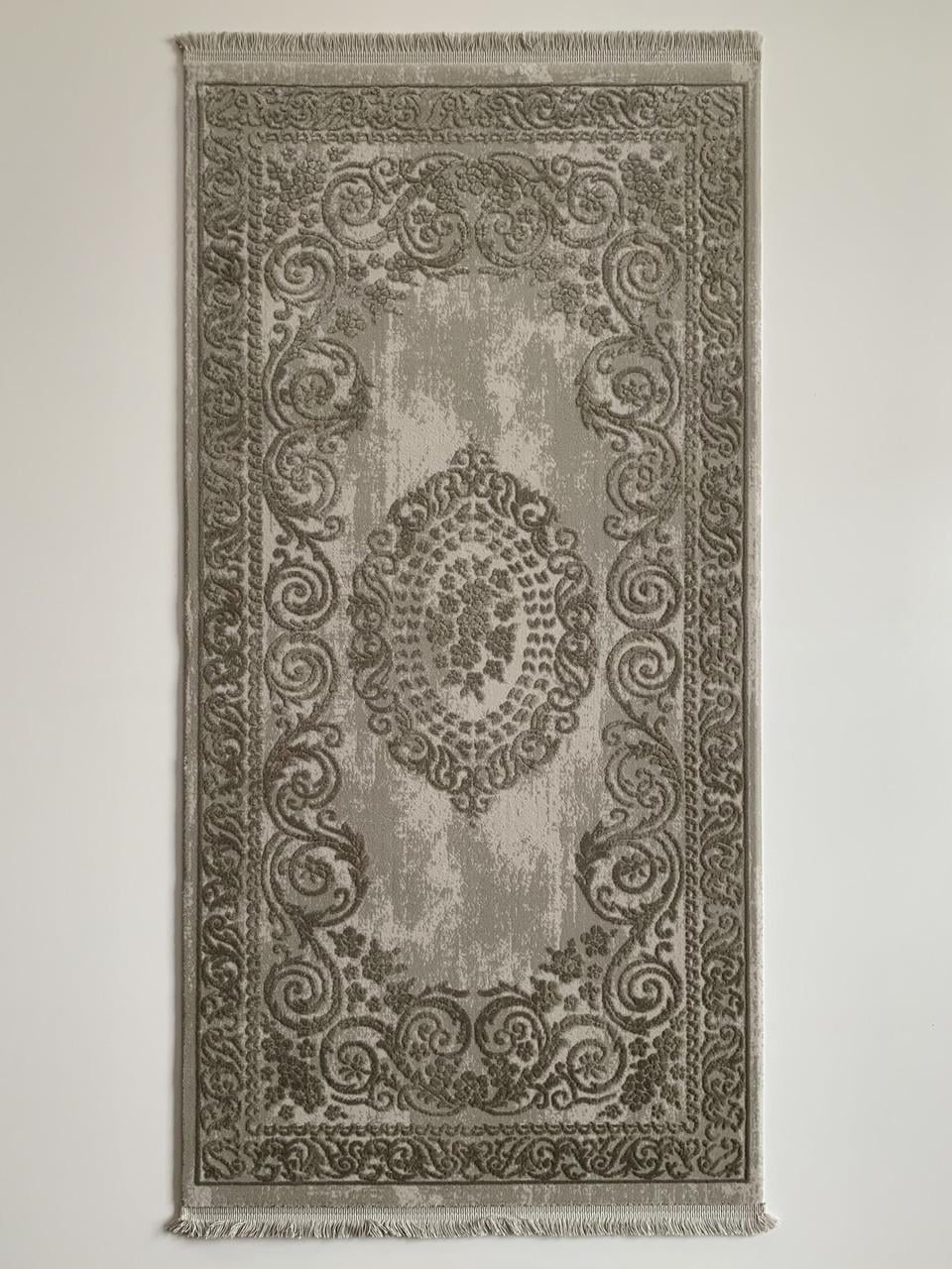 Килим класичний з візерунком акриловий ворс 12 мм прямокутний 160х230 см Бежевий (L992С GRI)