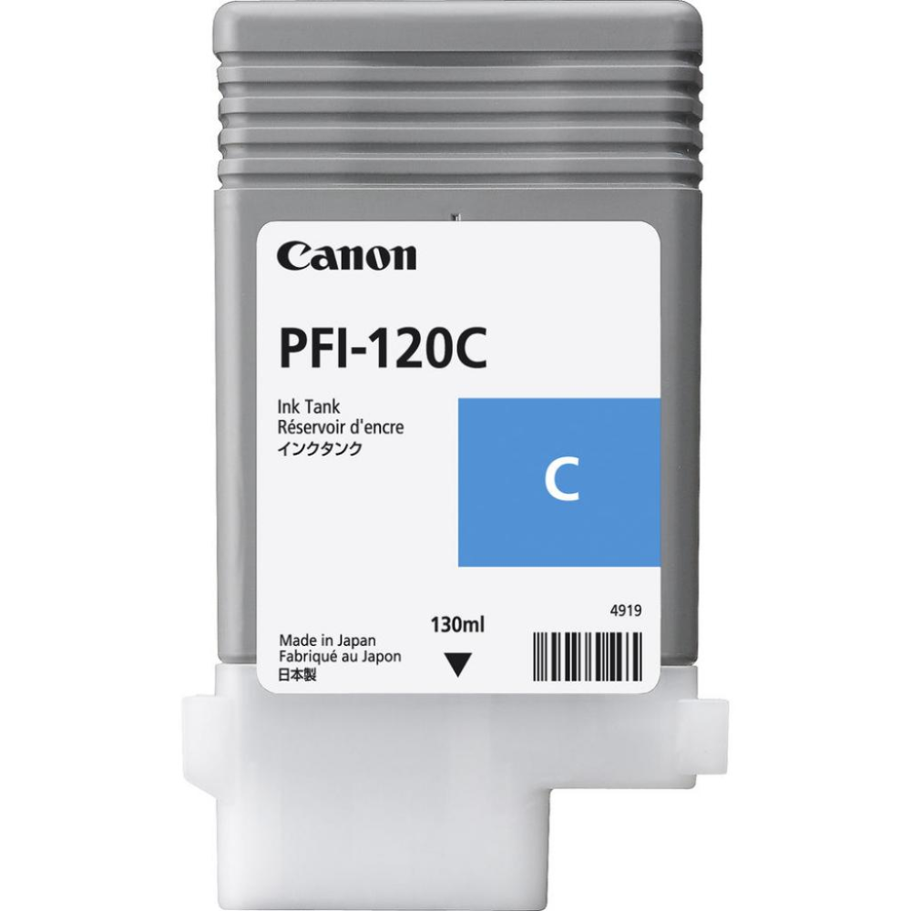 Чернила Canon PFI-120 Cyan 130 мл для плотеров imagePROGRAF TM-200/300/305 (558697)