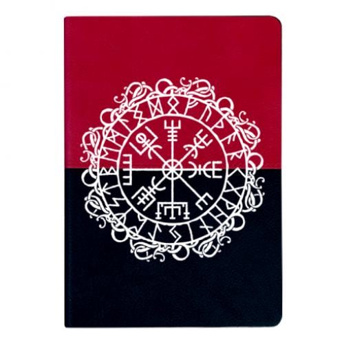 Блокнот двухцветный Вегвизир рунический компас руны Черный/Красный (16044309-31-181755)