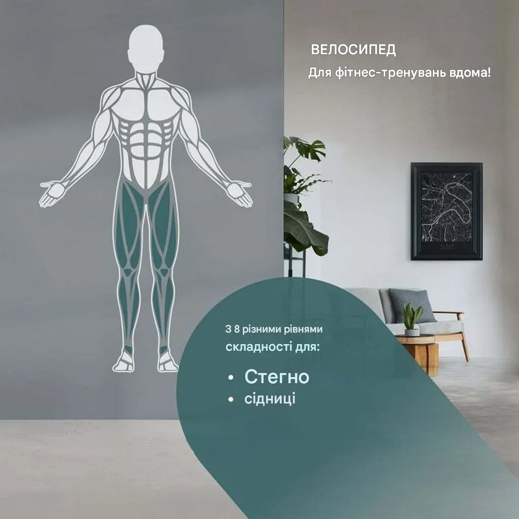 Велотренажер VITALmaxx с магнитным тормозом и ЖК-дисплеем (01504100118) - фото 3