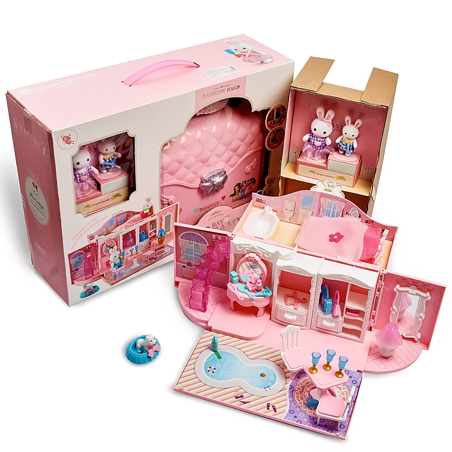 Набор игровой Fashion Bags Кукольные животные в доме