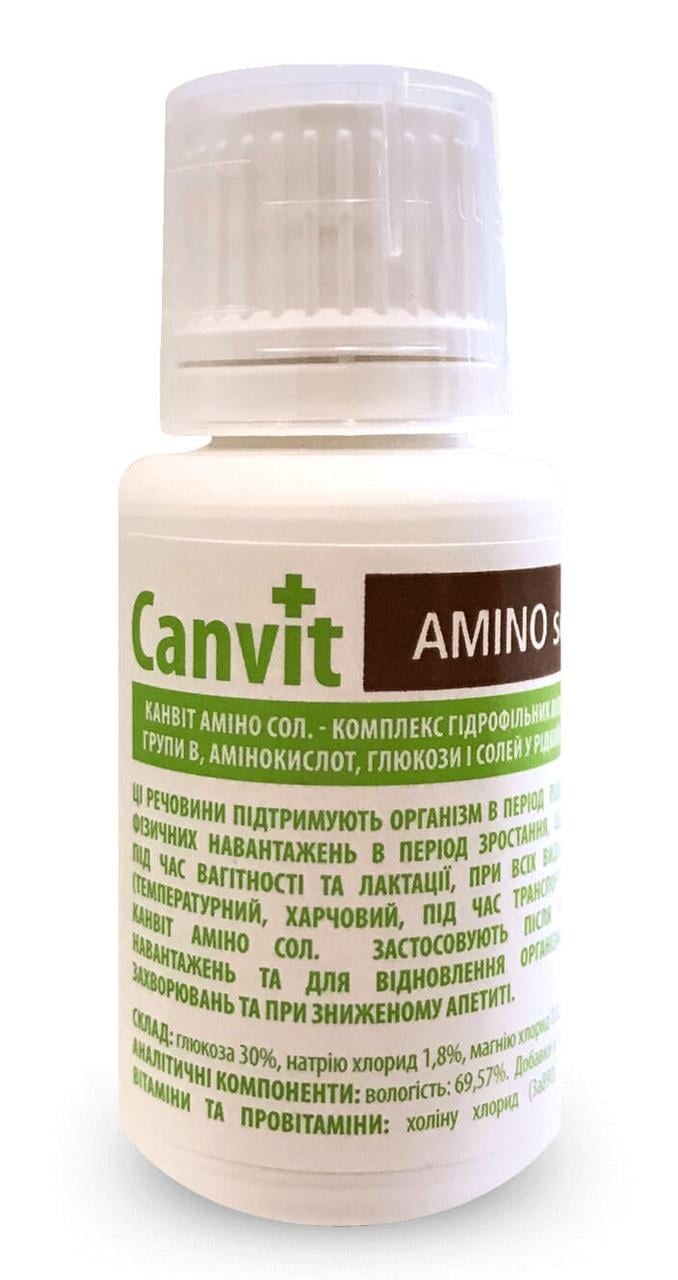 Комплекс витаминов для животных Canvit Amino sol жидкий для восстановления организма 30 мл (b57099) - фото 1