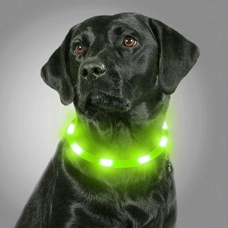 Ошейник iPets LC-01 с LED свечением L Зеленый - фото 9 Ошейник iPets LC-01 с LED свечением L Зеленый - фото 9