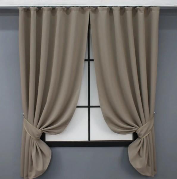 Комплект штор Fusion Dimout блекаут 1,3х1,7 м 2 шт. Какао (792ш)