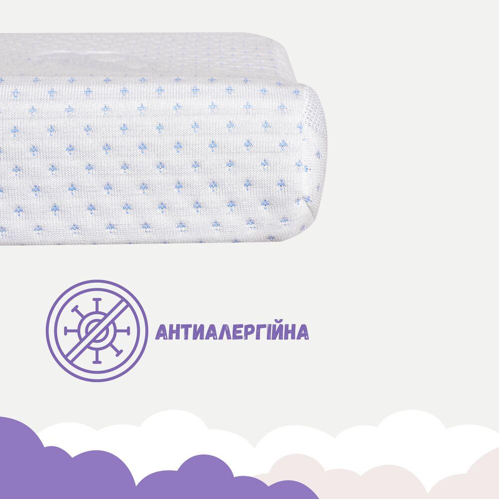 Подушка детская PAPAELLA MEMORY FOAM анатомическая ортопедическая 47х30х8х5 см (11789) - фото 7