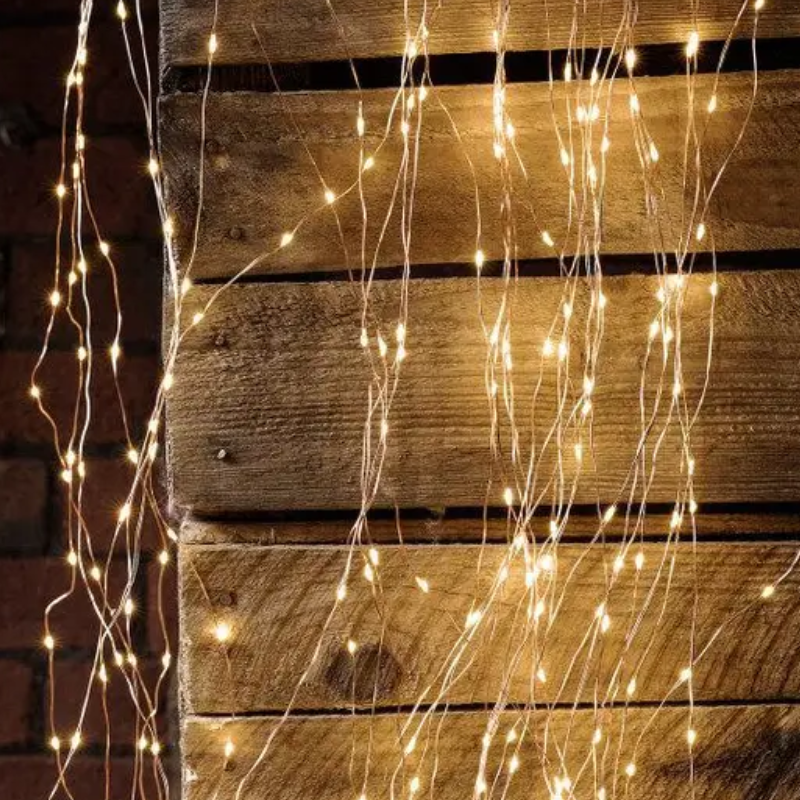 Гірлянда Кінський хвіст USB 400 LED 20 ниток 2,5 м Тепле біле світло (2479517007) - фото 3