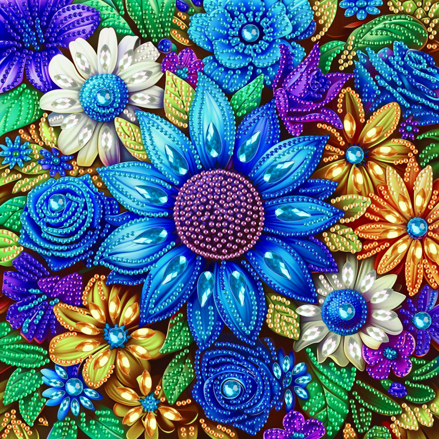 Алмазная мозаика Brushme Цветы 25x25 см (BH030)