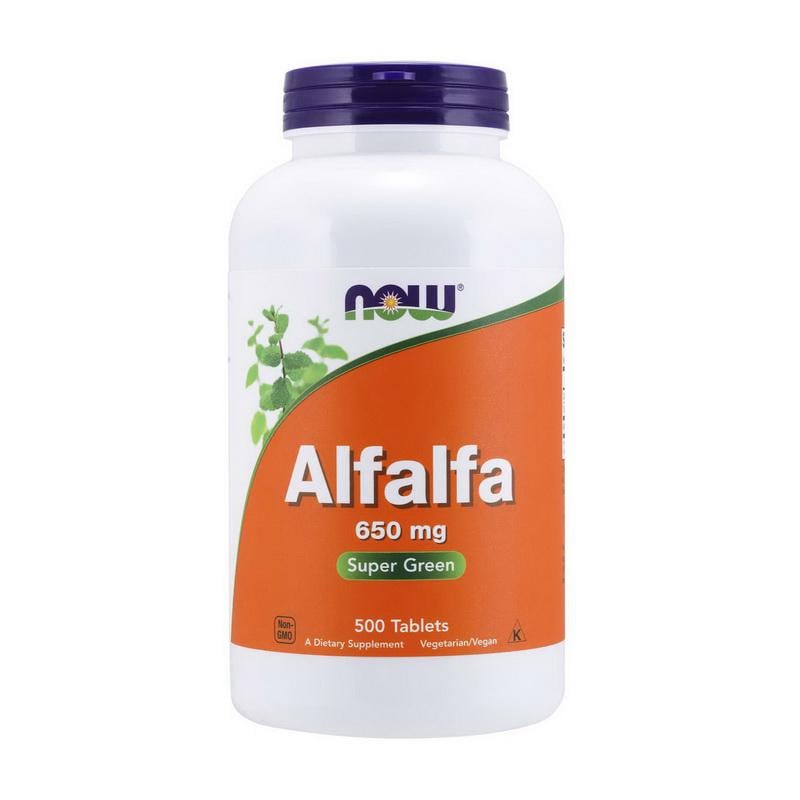 Люцерна NOW Alfalfa 650 мг 500 табл.