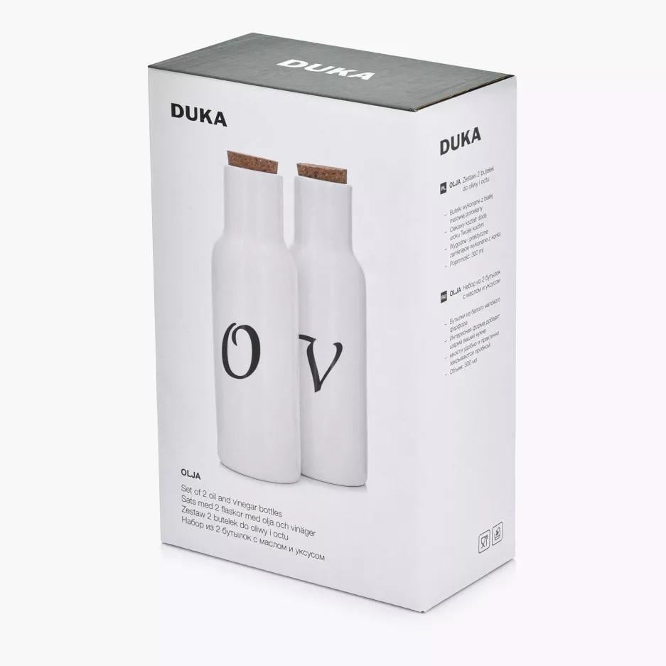 Набір пляшок для олії та оцту DUKA OLJA 300 мл 2 шт. Білий (1219778) - фото 4 Набір пляшок для олії та оцту DUKA OLJA 300 мл 2 шт. Білий (1219778) - фото 4