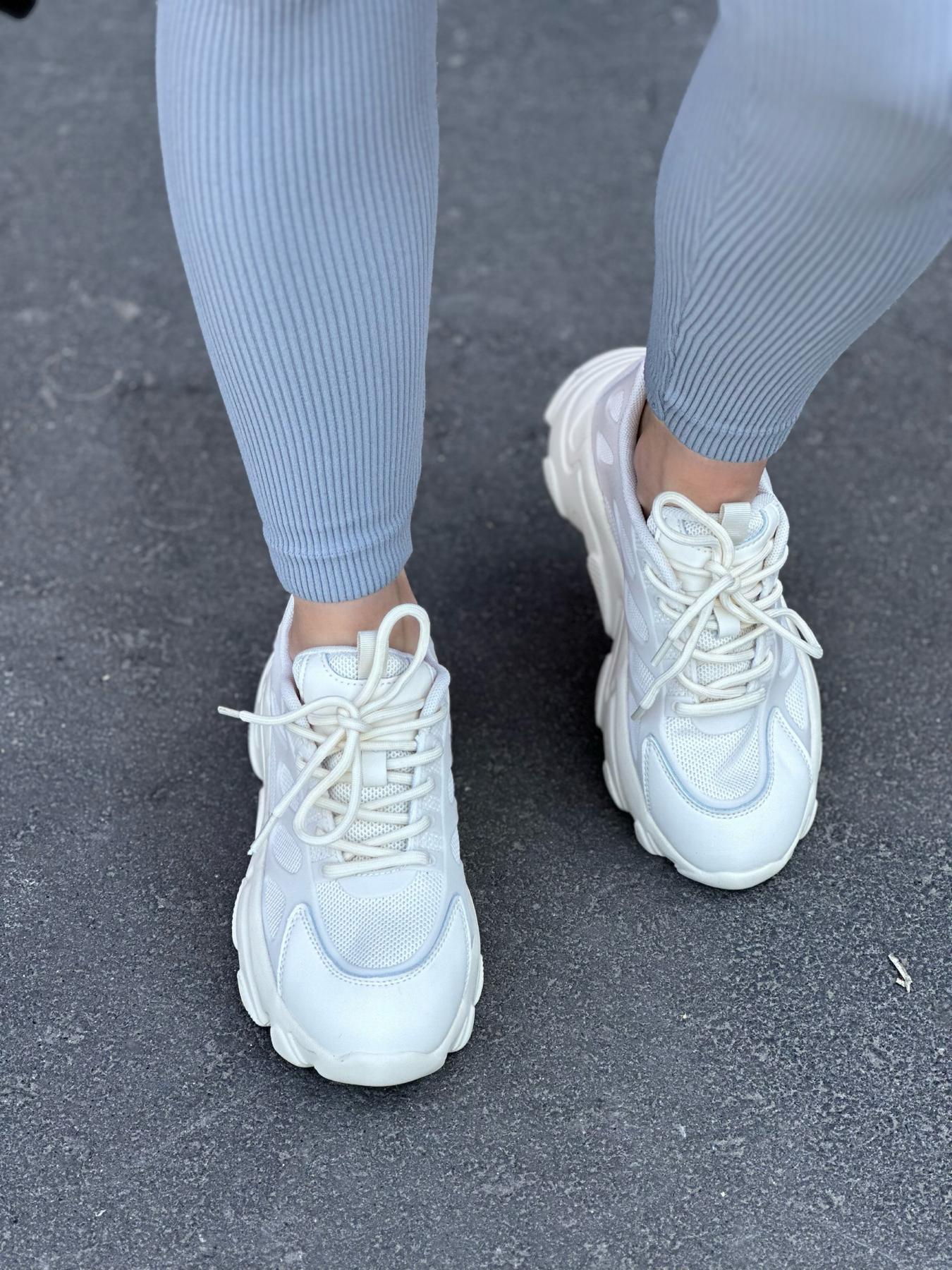 Кроссовки женские натуральная кожа/текстиль р. 38 Молочный (9546507) - фото 9 Кроссовки женские натуральная кожа/текстиль р. 38 Молочный (9546507) - фото 9