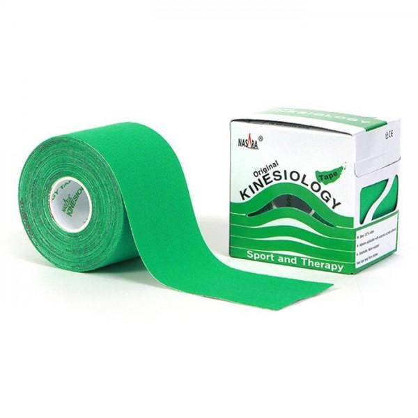 Кинезио тейп Nasara 5 см х 5 м Зеленый (NK-99)