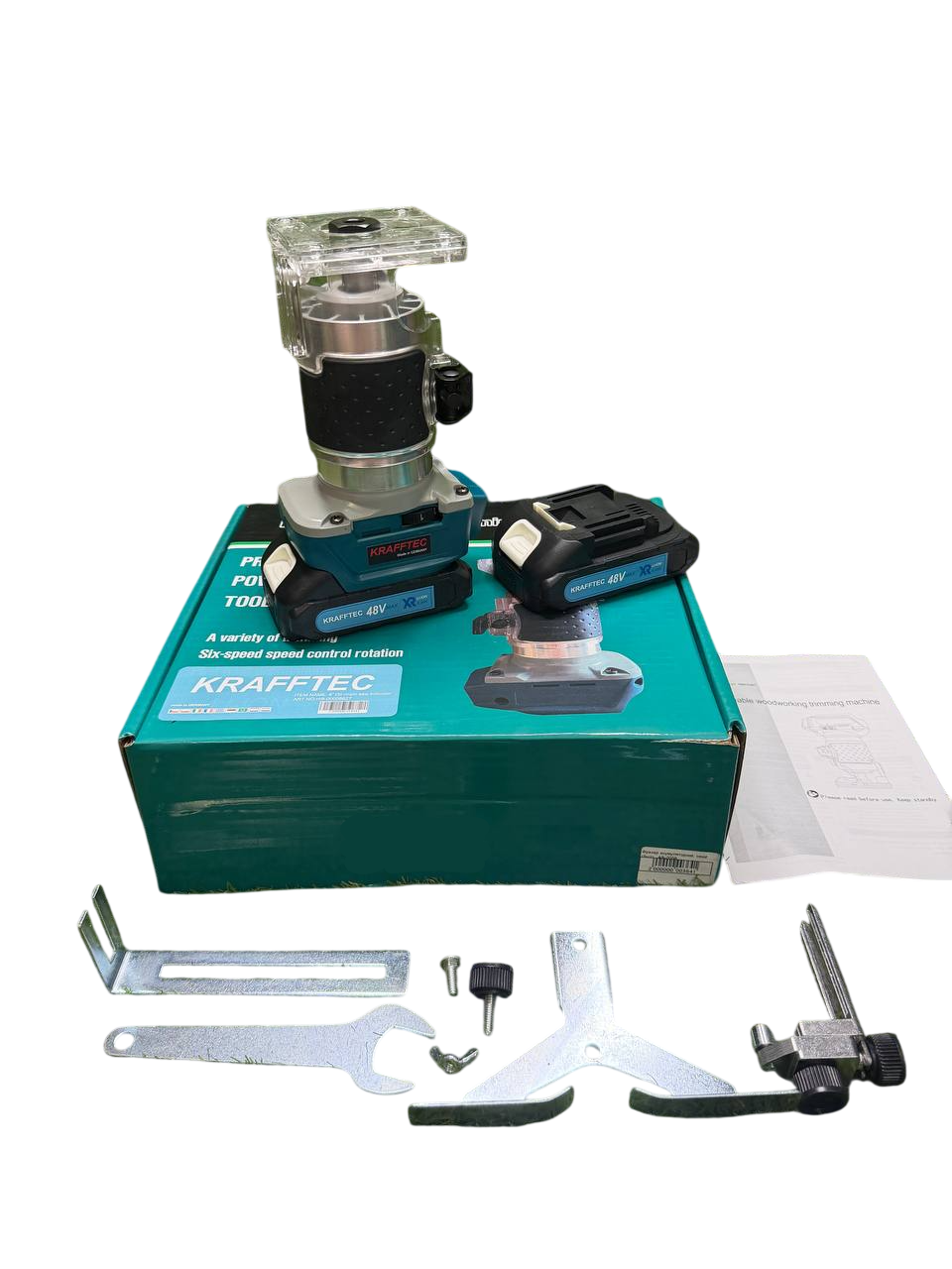 Фрезер кромковий акумуляторний KRAFFTEC PRO 1200 Вт 3000 об./хв 48V6 Ah (35049772)