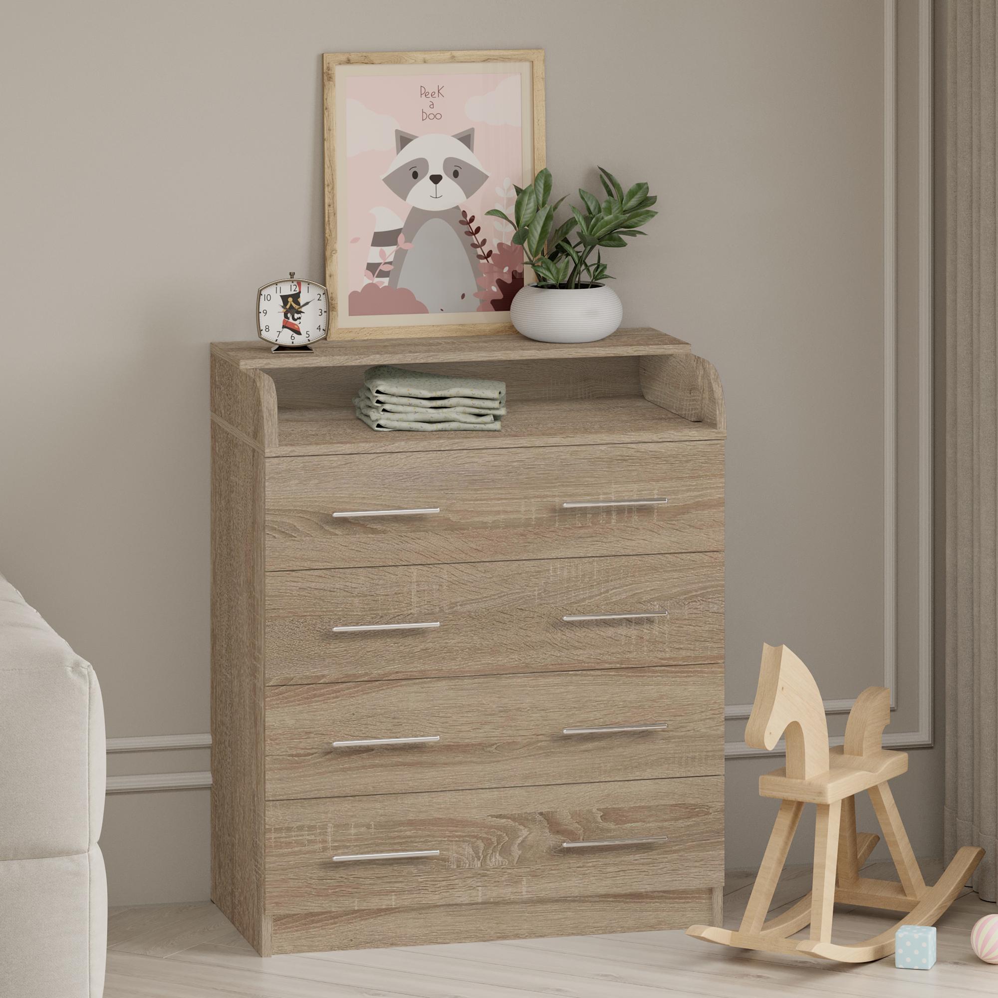 Комод пеленальный Standart КР4 800x450x970 мм Дуб Сонома Комод пеленальный Standart КР4 800x450x970 мм Дуб Сонома