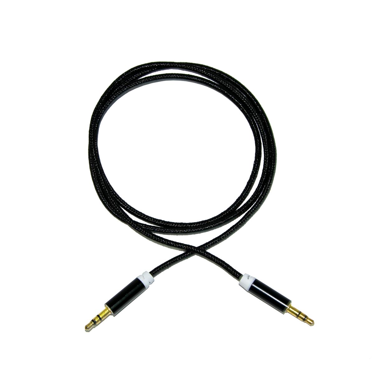 ᐉ AUX кабель 95 см mini jack 3,5х3,5 мм Черный/Белый (1009086-Black ...