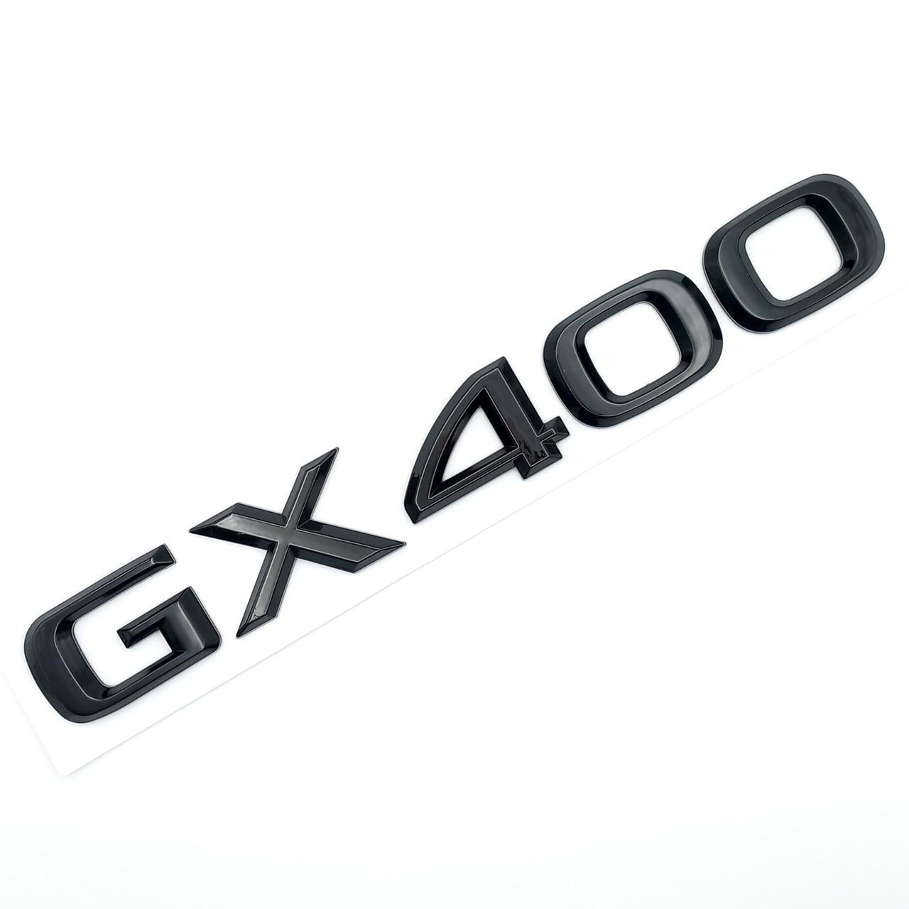 Эмблема надпись GX400 Lexus ABS 20х2,5 см Черный глянцевый (2703761260)