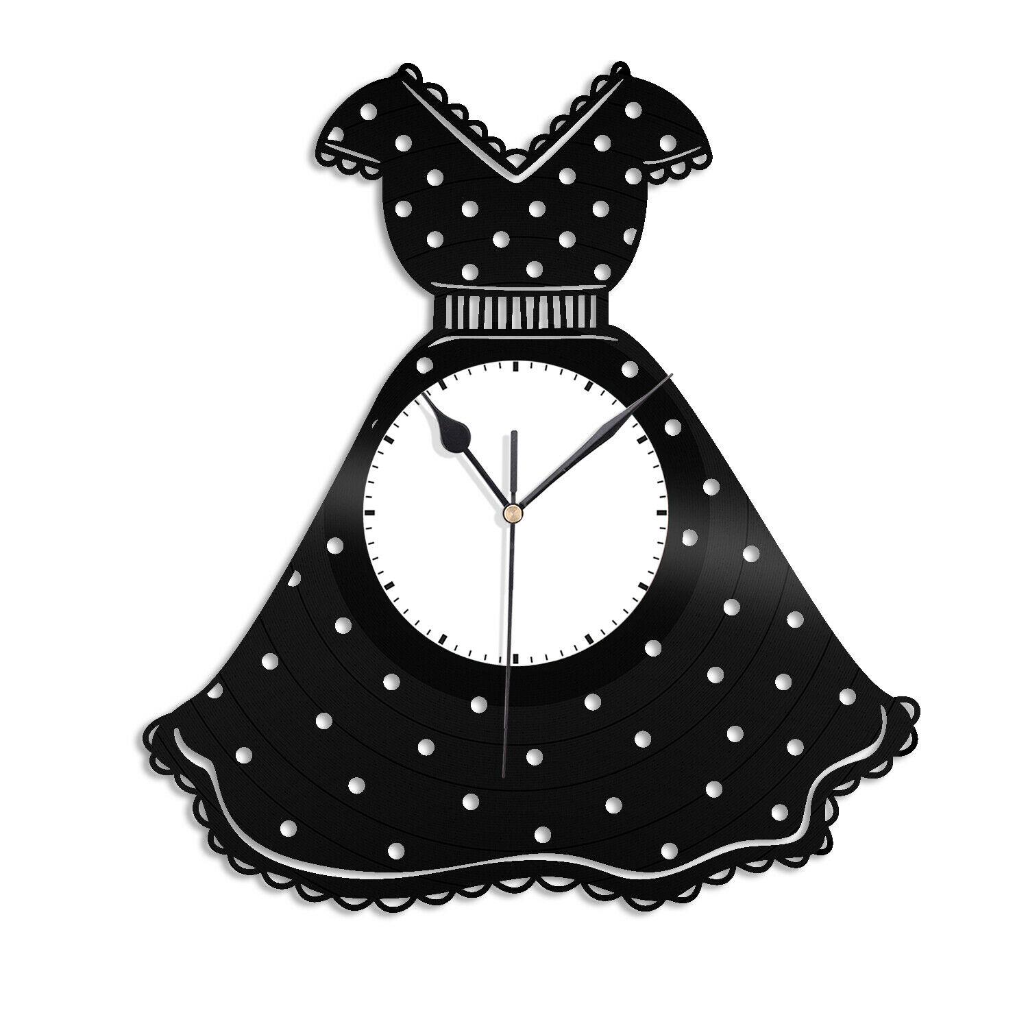 Часы настенные Платье 1881 из виниловой пластинки