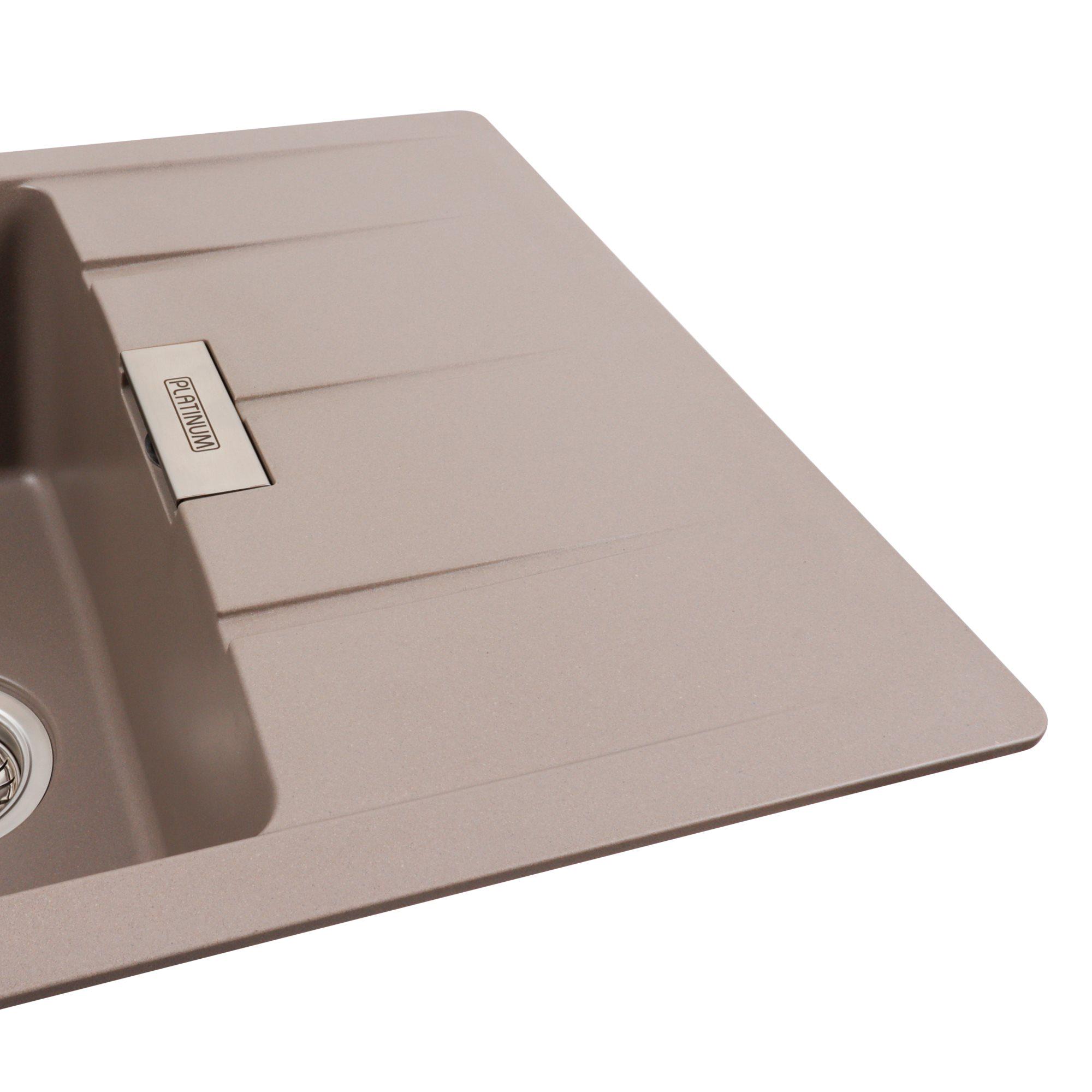 Мойка для кухни гранитная Platinum 7850 ROMA матовая Дюна - фото 3