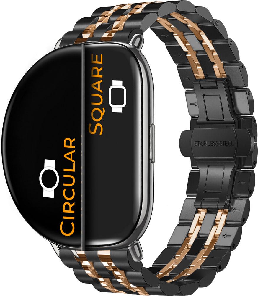 Браслет металевий Spinye Line для ZEPP E Square/Circular Black/Pink (29042-51)