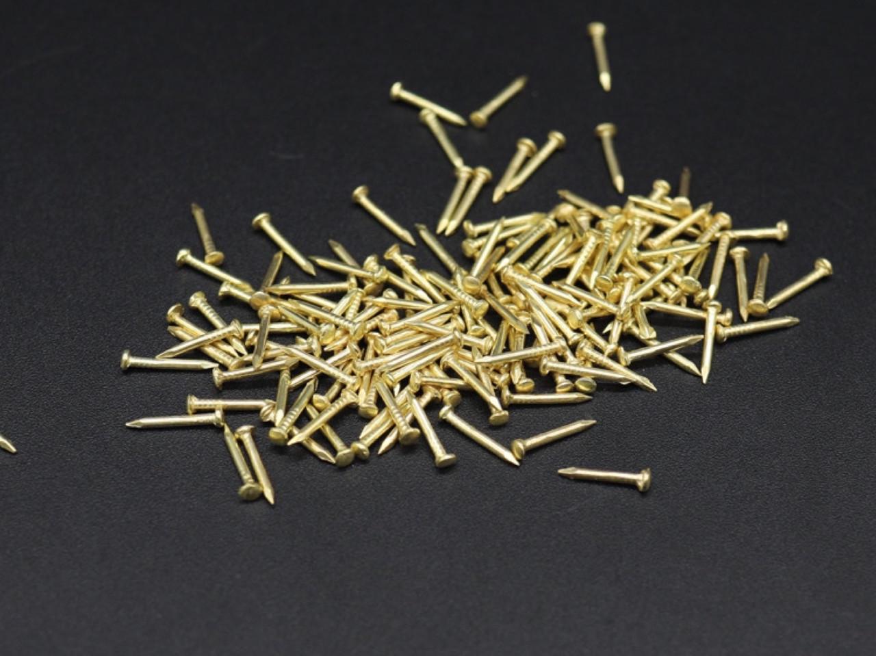 Гвозди декоративные маленькие 1,2х10 мм 100 г Золотистый (19544313) Гвозди декоративные маленькие 1,2х10 мм 100 г Золотистый (19544313)