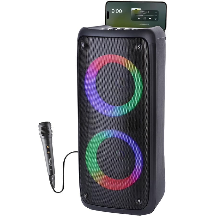 Портативная колонка беспроводная с микрофоном Media-Tech 40W 1.0 Bluetooth AUX microSD MP3 USB TWS караоке LED Black (MT3181)