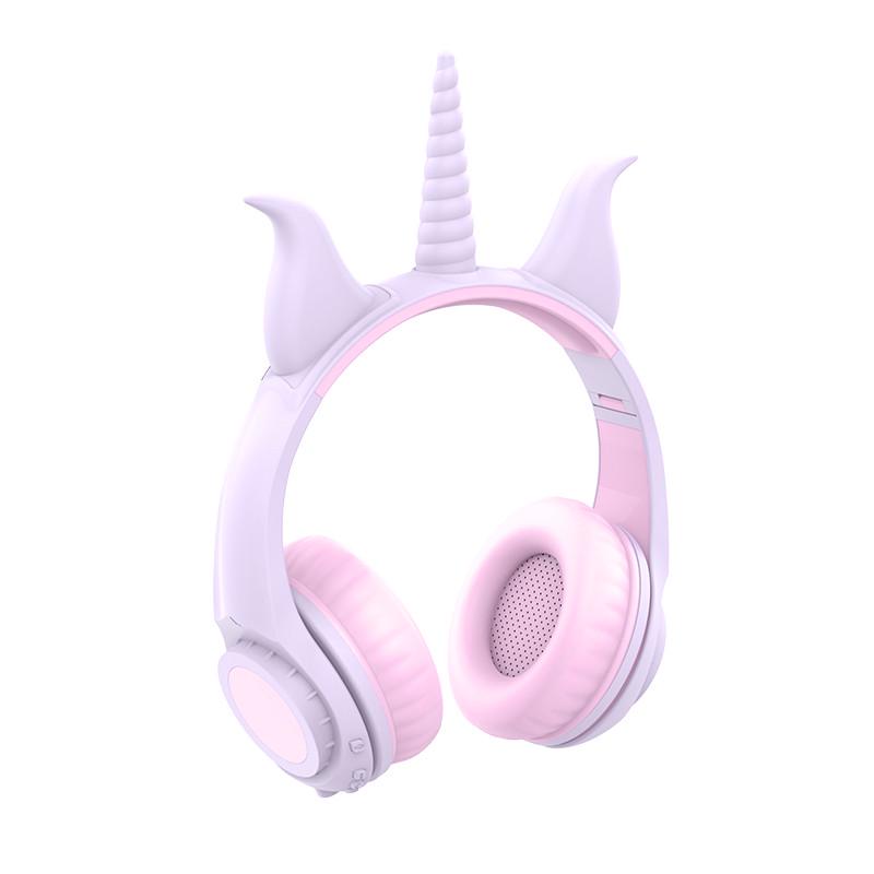 Наушники LINX LX-LW200 Bluetooth Rhinoceros Ear Unicorn Design Светло-Сиреневый (SUN6122)
