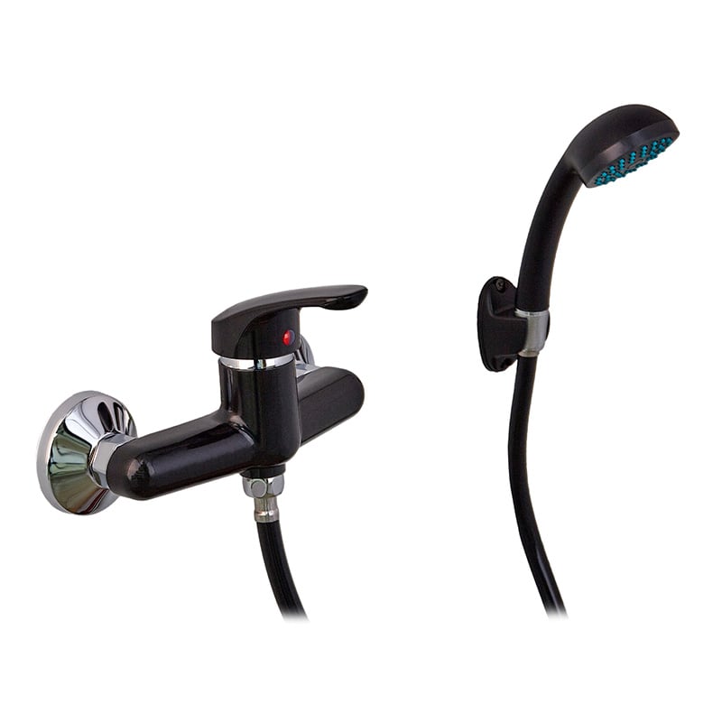 Змішувач для душу PLAMIX Afina-003 SET Black (PM0646)