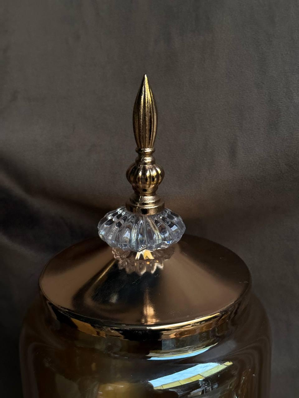 Набір питний скляний TS Kitchen лимонадниця 3 л/6 келихів по 220 мл Золотистий (HP4176) - фото 3