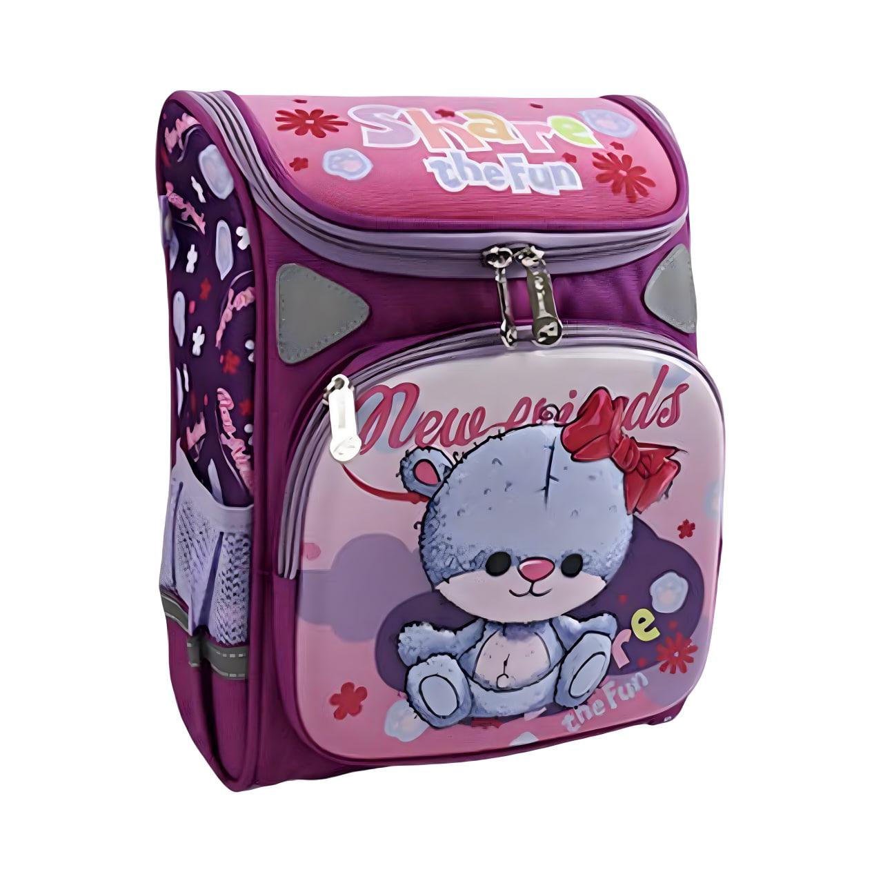 Рюкзак школьный 25х16х31 см с изображением медведя C 72903-4 (29205277)