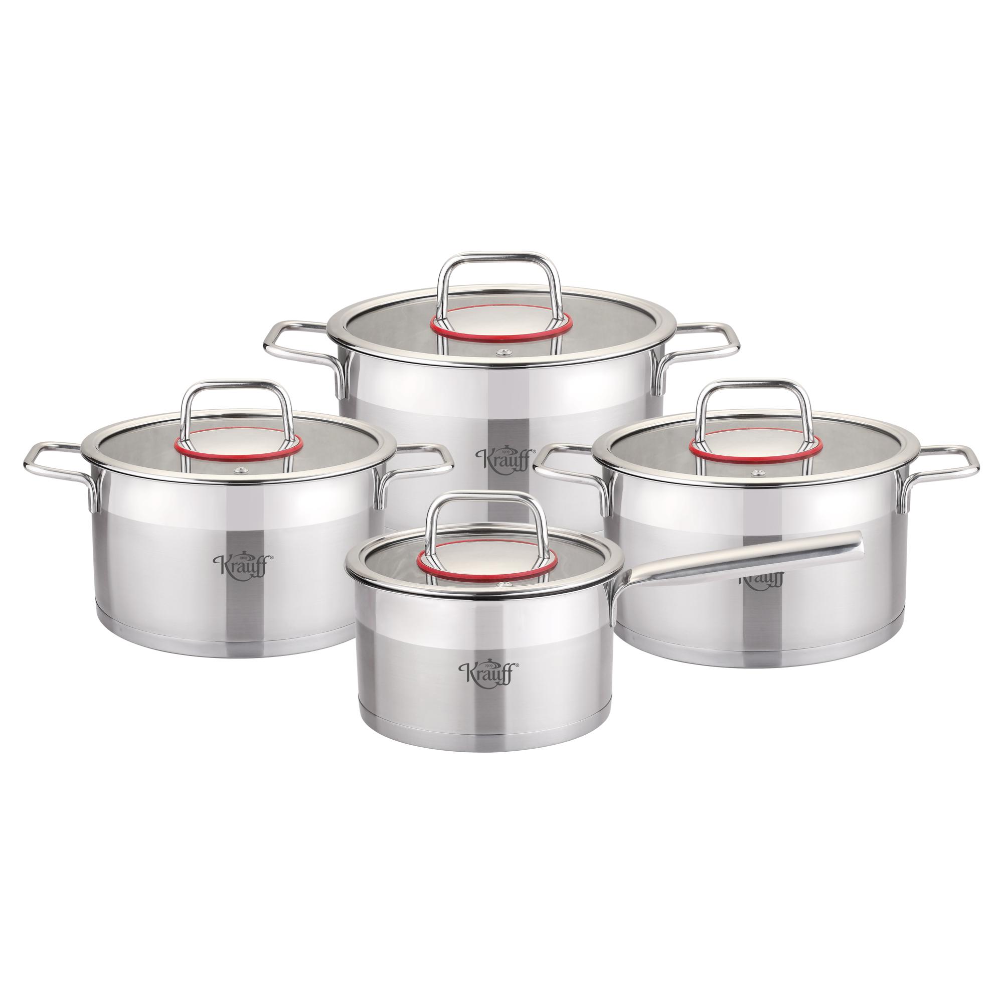 Набір каструль з ковшем Krauff Novation Vizo з нержавіючої сталі 8 пр. (26-295-002)