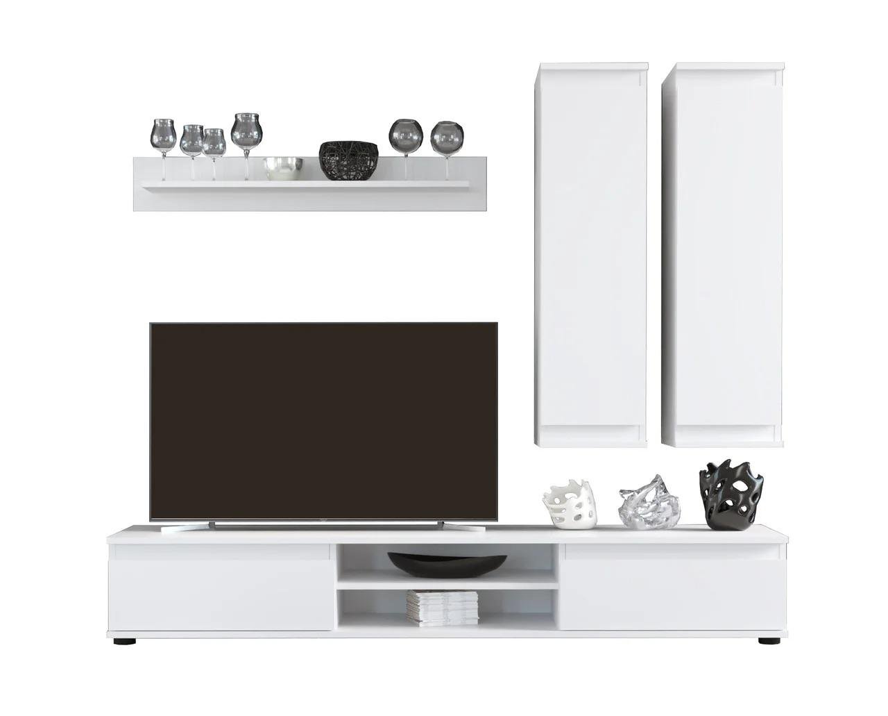 Стінка для вітальні Gerbor Люсія 175 1750х370х1600 мм Німфея альба - фото 2 Стінка для вітальні Gerbor Люсія 175 1750х370х1600 мм Німфея альба - фото 2