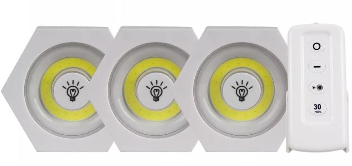 Лампы LED с пультом и таймером отключения два режима яркости 3 шт. (ws29511)