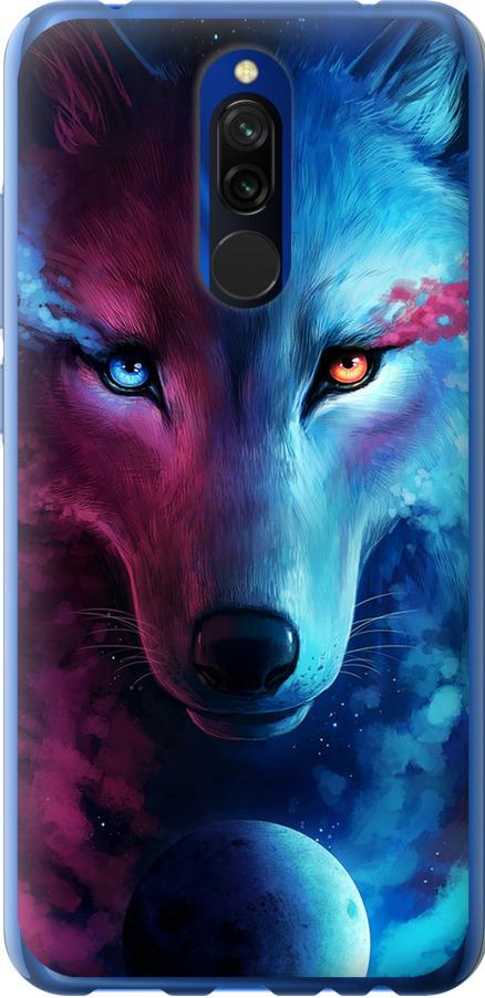 Чехол на Xiaomi Redmi 8 Арт-волк (3999t-1806-42517)