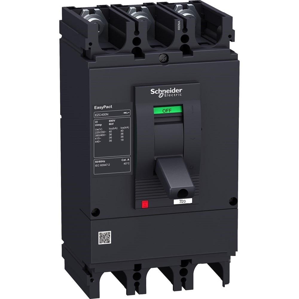 Автоматический выключатель Schneider Electric EZC400N 3P3D 36 кА 320 А (1000)