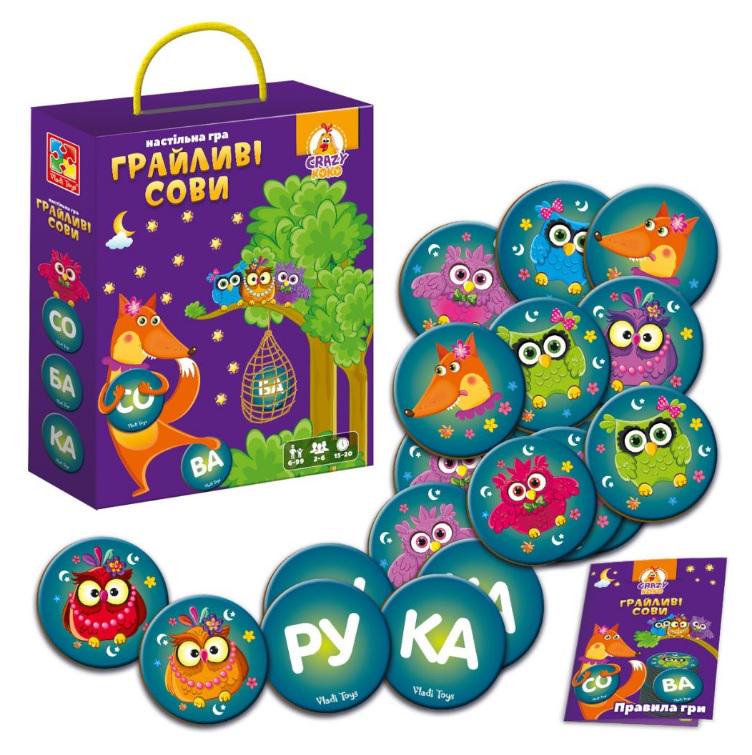 Настільна гра розважальна Vladi Toys Грайливі сови/Бачу слово! (MTT-189765) Настільна гра розважальна Vladi Toys Грайливі сови/Бачу слово! (MTT-189765)