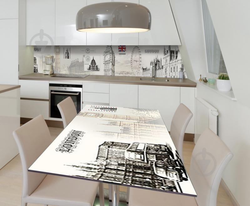 Наклейка 3Д виниловая на стол Zatarga «Лондонский сон» 650х1200 мм для домов, квартир, столов, кофейн, кафе