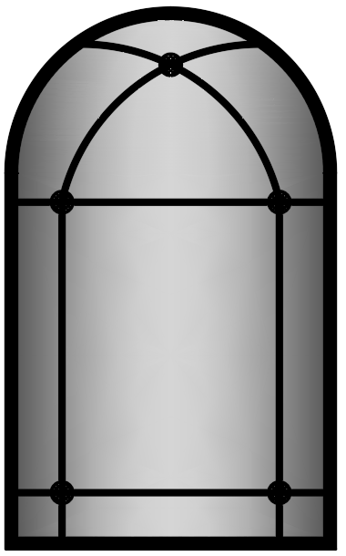 Дзеркало настінне 60х100 см Чорний (00055)