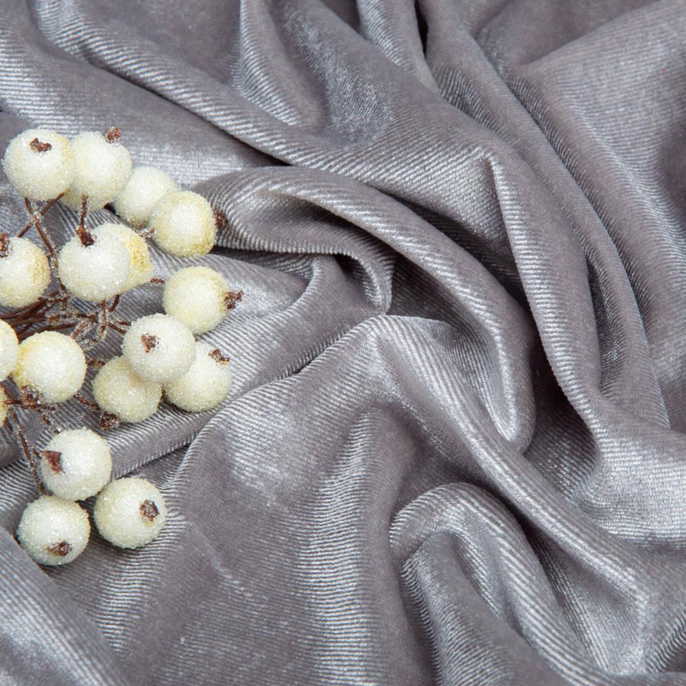 Ткань велюр V-6 284 гр/м2 140 см Светло-серый (25899) - фото 3