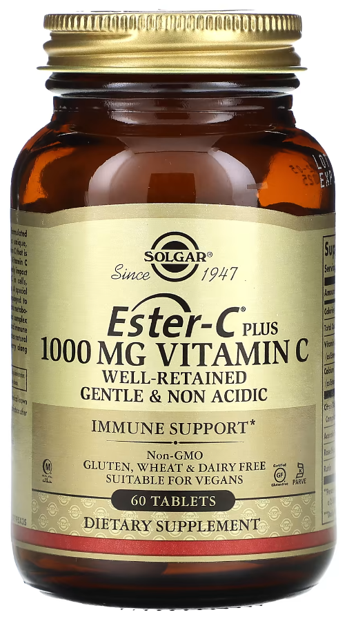 Витамин С Эстер-С Плюс сложноэфирный Solgar Ester C Plus Vitamin C 1000 мг 60 таблеток