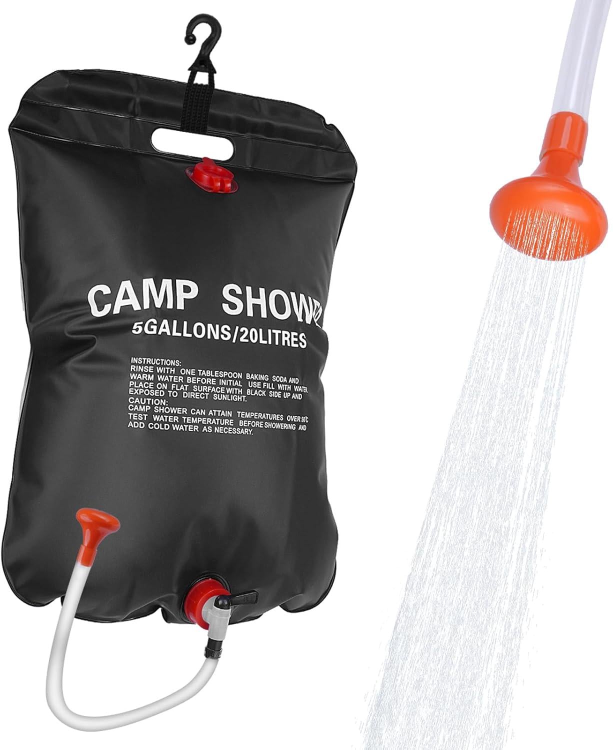 Летний душ туристический с воронкой переносной Camp Shower 20 л Черный