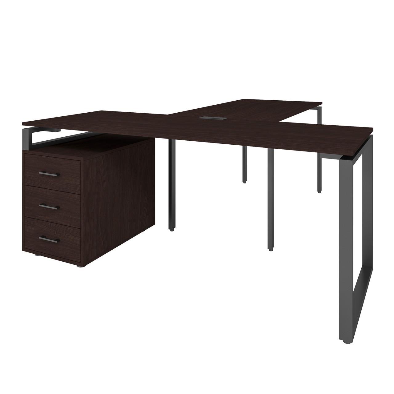 Офісний письмовий стіл Loft Details LB180b з брифінгом Венге магія