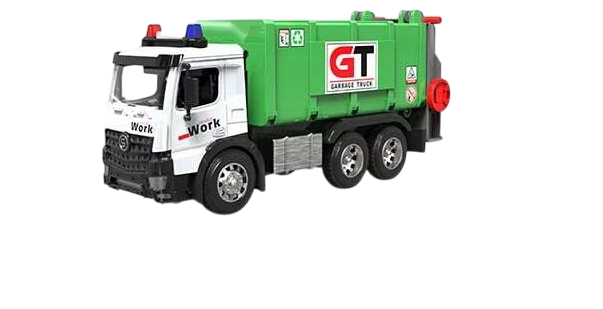 Машина Мусоровозов GX 03 A масштаб 1:16/свет/звук/инерция/механический подъем/контейнера/резиновые шины