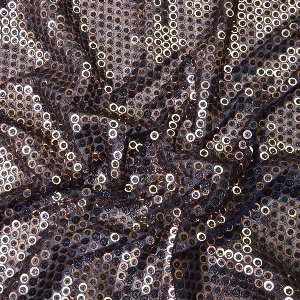 Ткань пайетка Ариадная Темно-синяя (16508)