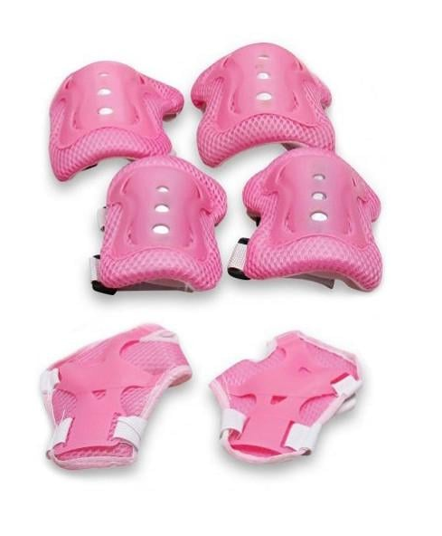 Набір захисту для катання дитячий на коліна/лікті та зап'ястя M Рожевий (28443972)