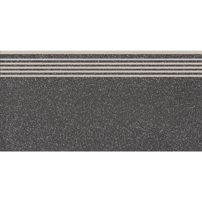 Ступенька из керамогранита Milton Graphite Steptread графитовая 8x598x298 мм (004641)