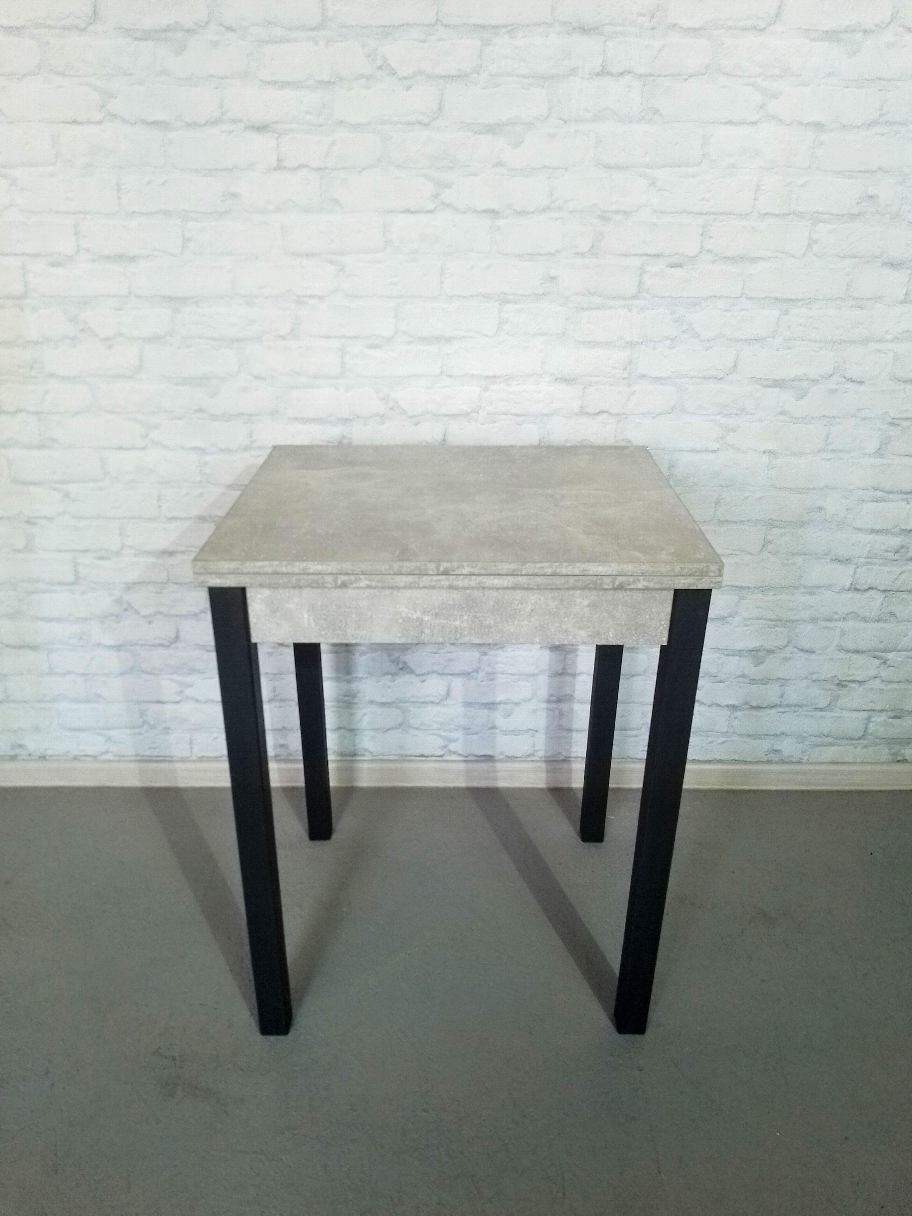 Обеденный стол Smart раскладной ножки деревянные 60х50х75 см Бетон/Графитовый (0003) - фото 2 Обеденный стол Smart раскладной ножки деревянные 60х50х75 см Бетон/Графитовый (0003) - фото 2