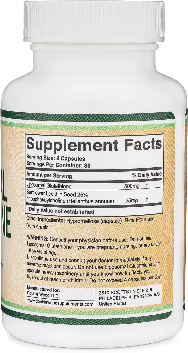 ᐉ Ліпосомальний глутатіон Double Wood Supplements Liposomal Glutathione 500  mg 60 капсул • Краща ціна в Києві, Україні • Купити в Епіцентр