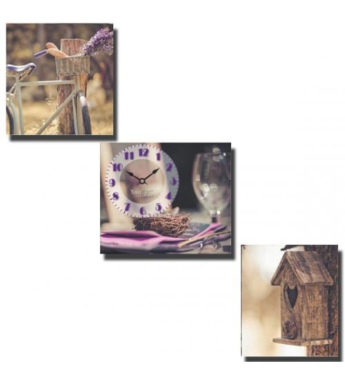 Часы настенные Летний пикник на холсте 3х секционные (ST-06-306) Часы настенные Летний пикник на холсте 3х секционные (ST-06-306)