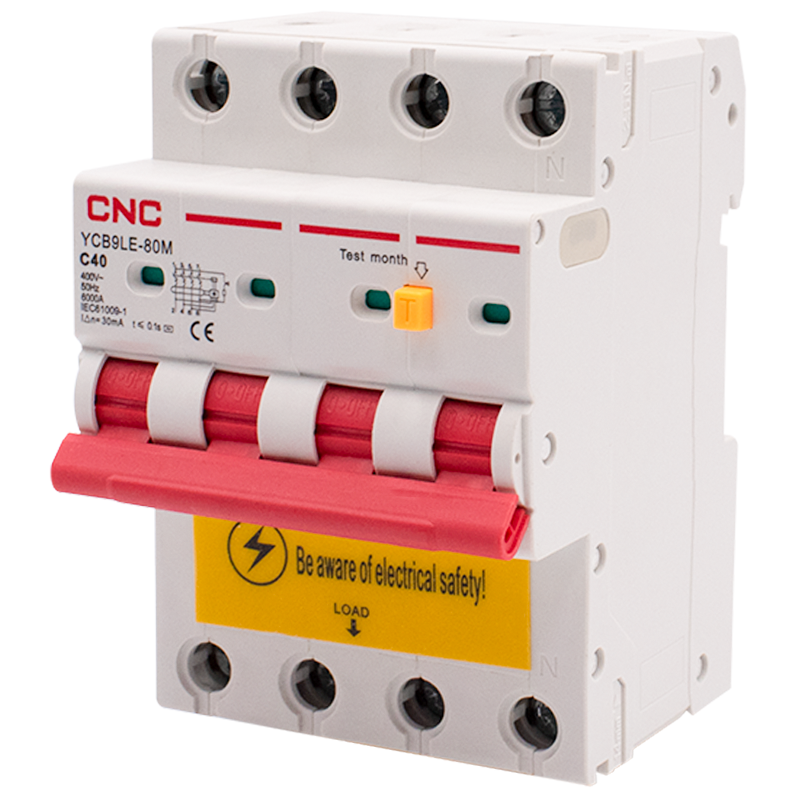 Дифференциальный выключатель CNC YCB9LE-80M 3Р+N 40А 30мА 6кА "C" тип АС (Б00044025) Дифференциальный выключатель CNC YCB9LE-80M 3Р+N 40А 30мА 6кА "C" тип АС (Б00044025)